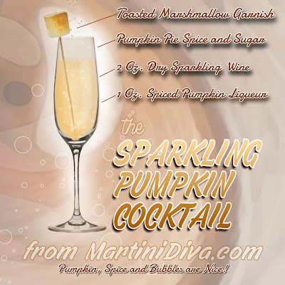 Sparkling Pumpkin Cocktail with Ingredients & Instructions