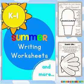 Summer Writing Worksheets K-1