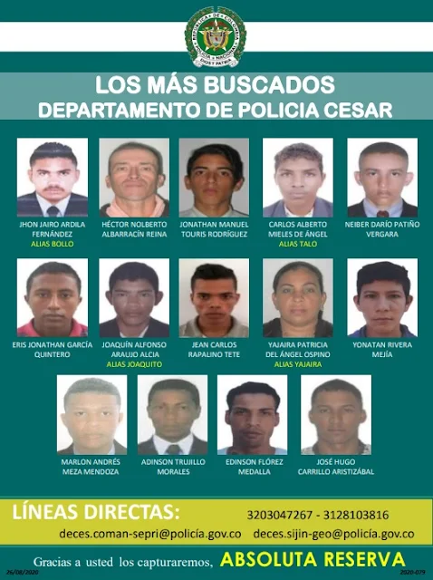 hoyennoticia.com, Estos son los más buscados en Valledupar