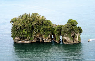 Aerial-view-of-bird-island-in-Bocas-del-Toro