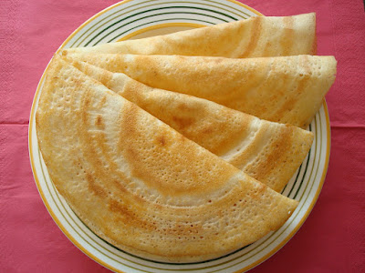 This dosa is prepared with a combonation of yellow moong dal and rice.