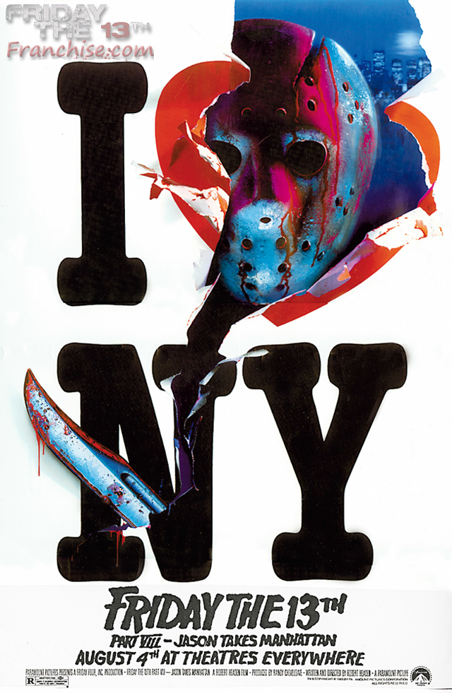 The History Of The Censored Posters Of Friday The 13th Part 8: Jason Takes Manhattan