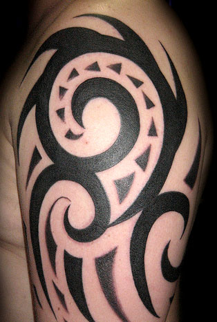 You are here Home Tribal Arm Tattoo Design for Men 2011