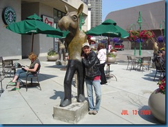 Kathy loose with a moose