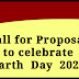 Call for  proposal to celebrate  Earth  Day 2020 