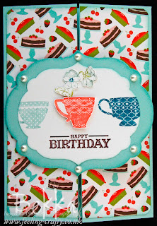 Birthday Card featuring Tea Shoppe from Stampin' Up!