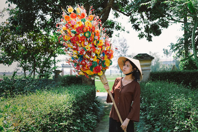 Độc đáo làng nghề làm hoa giấy Thanh Tiên