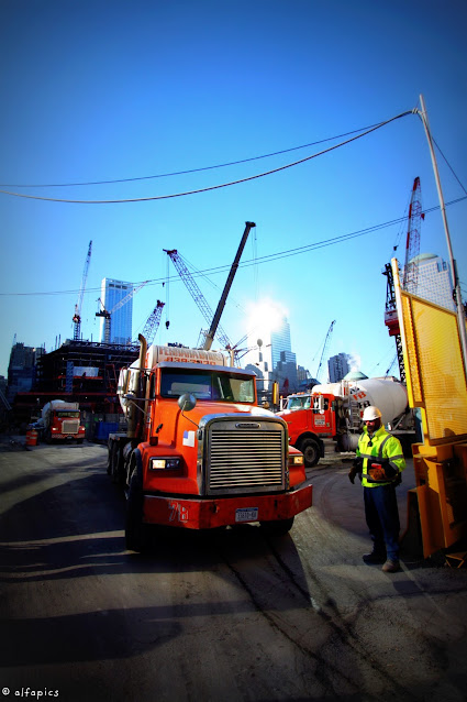 Ground zero e lavori di costruzione della Freedom tower-New York