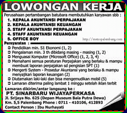 Contoh Iklan Lowongan Kerja Pt - Contoh 36