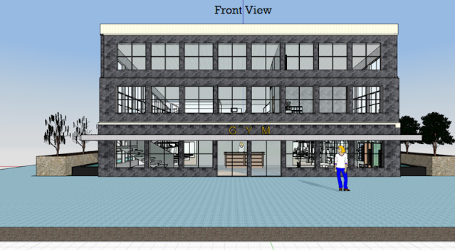 front view of gym design