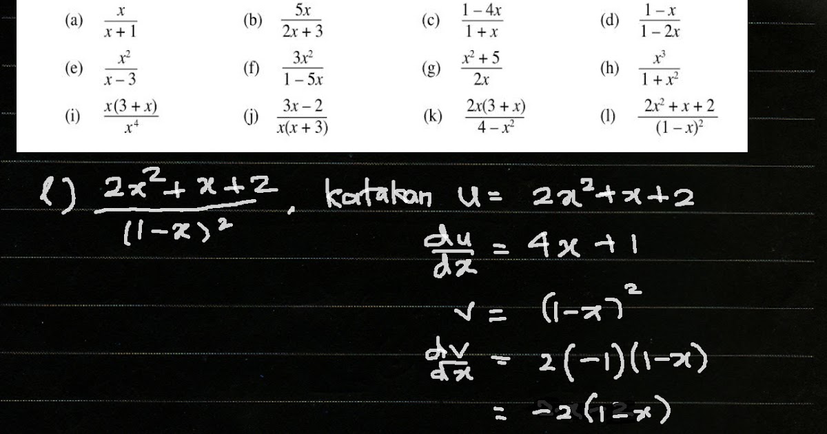 Cikgu Azman - Bukit Jalil: F4 Add Math Bab 9 Pembezaan 