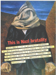 This is Nazi Brutality, poster by Ben Shahn, 1943, published by the US Department of War Information