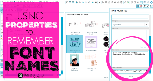font name not showing in silhouette studio