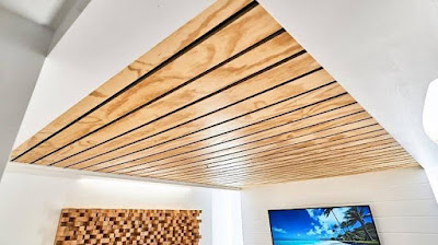 plafon kayu modern model sederhana