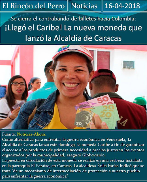 Como alternativa para enfrentar la guerra económica en Venezuela, la Alcaldía de Caracas lanzó este domingo, la moneda Caribe a fin de garantizar el acceso a los productos de primera necesidad a precios justos en los eventos organizados por la municipalidad, aseguró Globovisión.