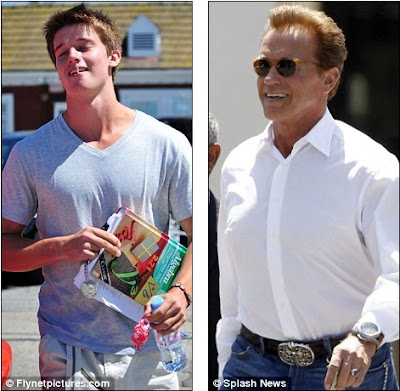 patrick schwarzenegger model. Father and son: Patrick has