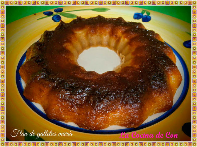 flan galletas maría microondas