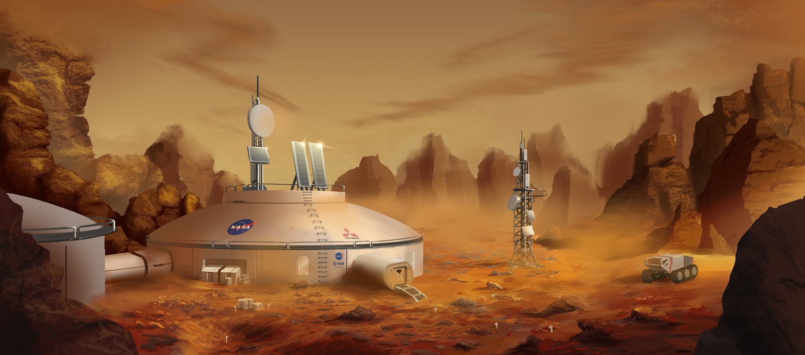 NASA Mars base concept by Alexey Rubakin