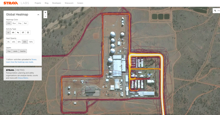 Heat Map Released by Fitness Tracker Reveals Location of Secret Military Bases