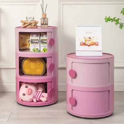 Mini Simple Circular Storage Side Cabinet Night Stand