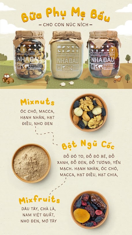 [A36] Mixnuts ăn vặt bữa phụ tốt cho Bà Bầu và thai nhi