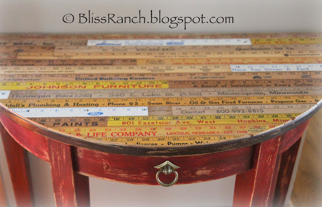 Yardstick Topped Entry Table, CeCe Caldwell Paint, Bliss-Ranch.com