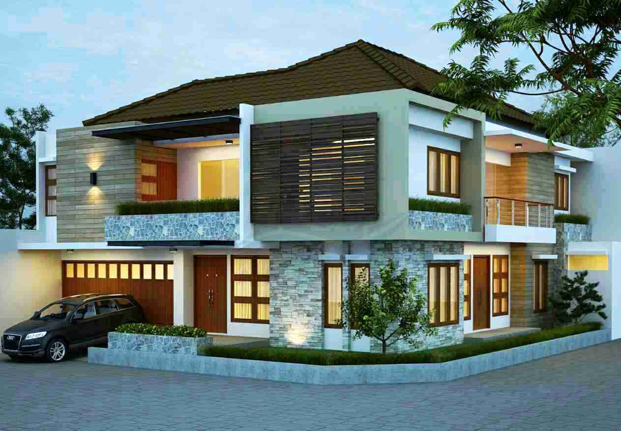 56 desain  rumah  mewah 1 lantai  lantai  modern minimalis  