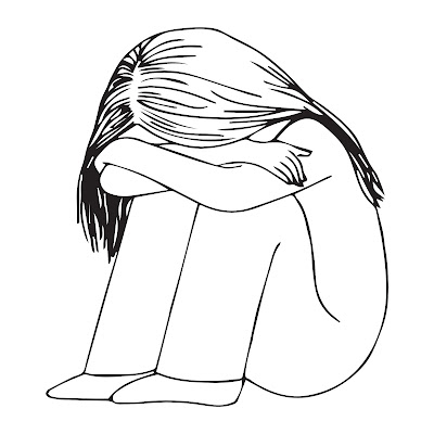 225 Pencil Sketch & Cartoon Images of Depressed Men & Women