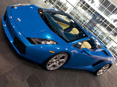 Lamborghini on Lamborghini Gallardo Spyder Blue   Cool Car Wallpapers