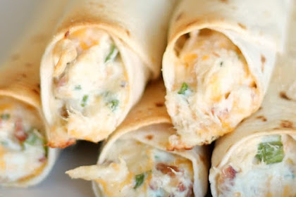 Baked Chicken Bacon Ranch Taquitos #lunch #appetizer