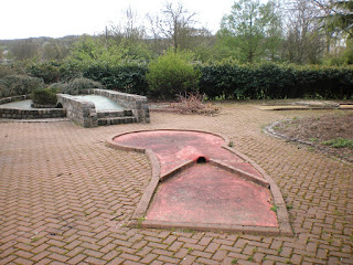 Abandoned Crazy Golf course at South Inch Park in Perth, Scotland