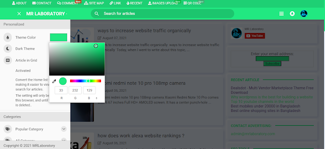 Custom theme color mode on mrlaboratory blogger template Custom theme color mode on mrlaboratory blogger template