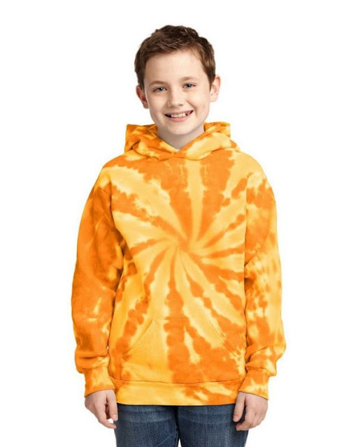 Port & Company PC146Y Youth Pullover Hooded Sweatshirt - Rainbow - L