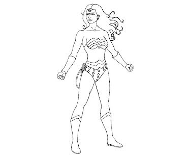 #3 Wonder Woman Coloring Page