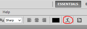 Photoshop Wrap Text Icon