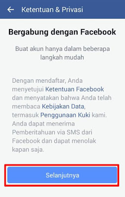 Mendaftar Facebook Baru