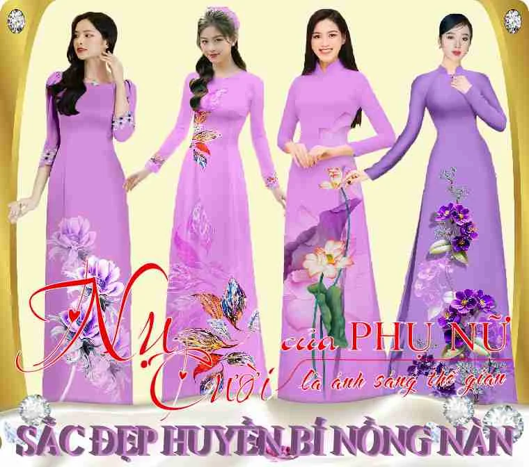 Sắc đẹp huyền bí nồng nàn khi mặc áo dài tím Lavender đẹp