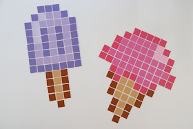 Pixel art fridge magnets DIY ice cream and popsicle How to