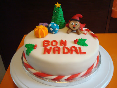 pastel fondant navidad