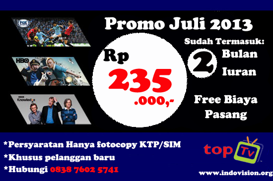 Promo Top TV Terbaru Juli 2013