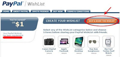 Save and Share This WishList