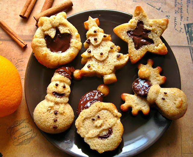 Financiers de noël orange cannelle