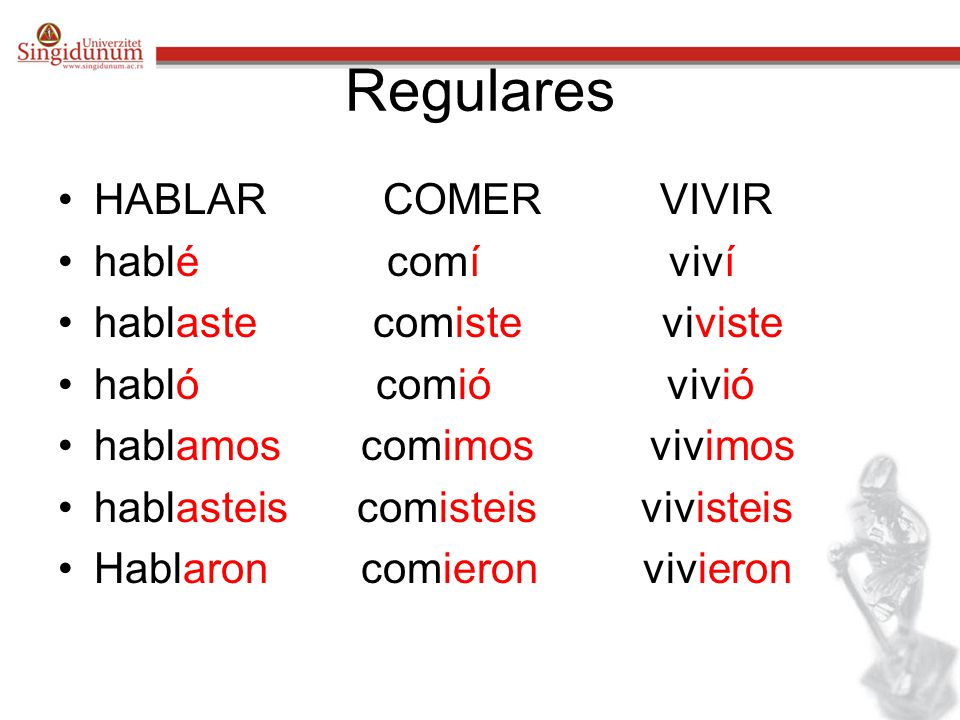 Pauloviteacher VERBOS REGULARES E IRREGULARES