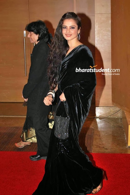 Rekhaji in Beautiful Black Saree