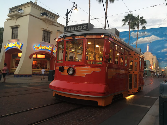 Red Car Trolley Ride in Hollywoodland Disney California Adventure Disneyland