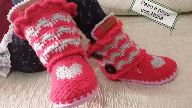 TEJE PARA TU PRINCESA Bellas Botas de Bebé a Crochet