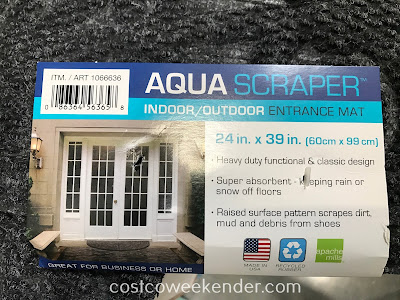 Costco 1066636 - Apache Mills Aqua Scraper Half Round Indoor/Outdoor Entrance Mat: buy one for each doorway into your home