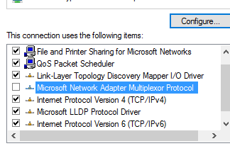 Microsoft Network Adapter Multiplexor Protocol