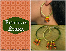 DIY Pendientes étnicos / Ethnic hoop earrings / Boucles d'oreille etniques
