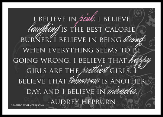 A few thoughts from the marvellous Audrey Hepburn to start your week